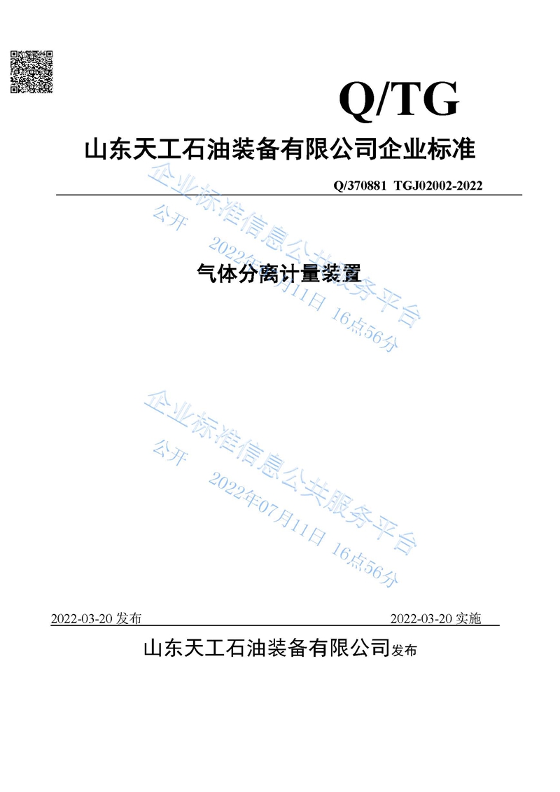 气体分离计量装置